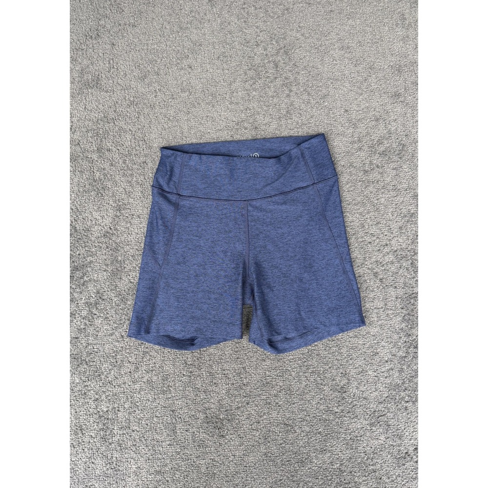 Outdoor Voices Blue Heathered Space Dye High Rise Biker Shorts Small